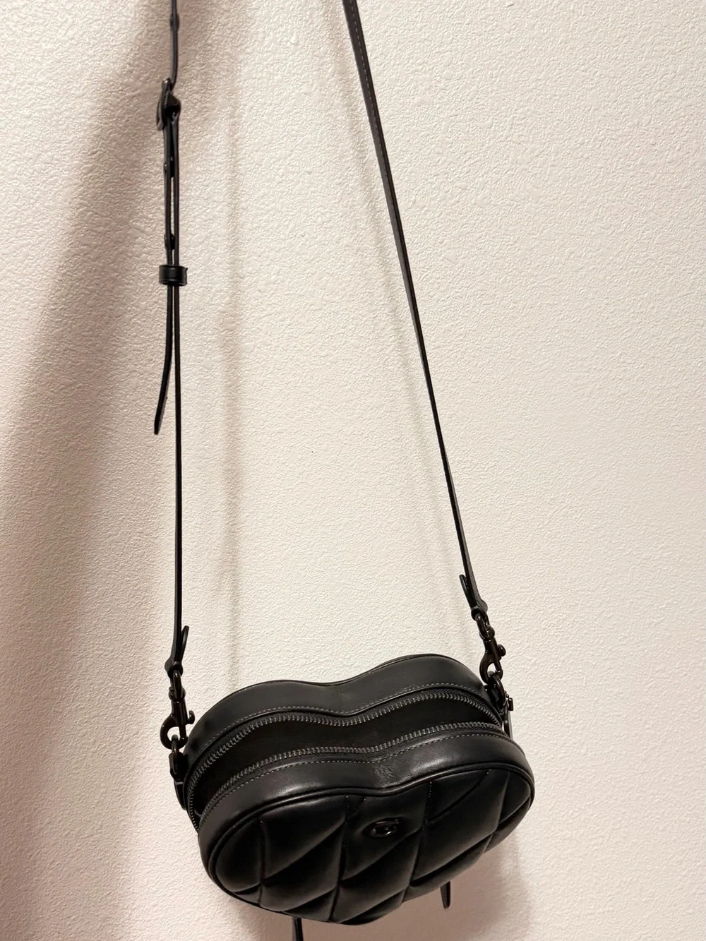 Coach Black Quilted Heart Crossbody Purse